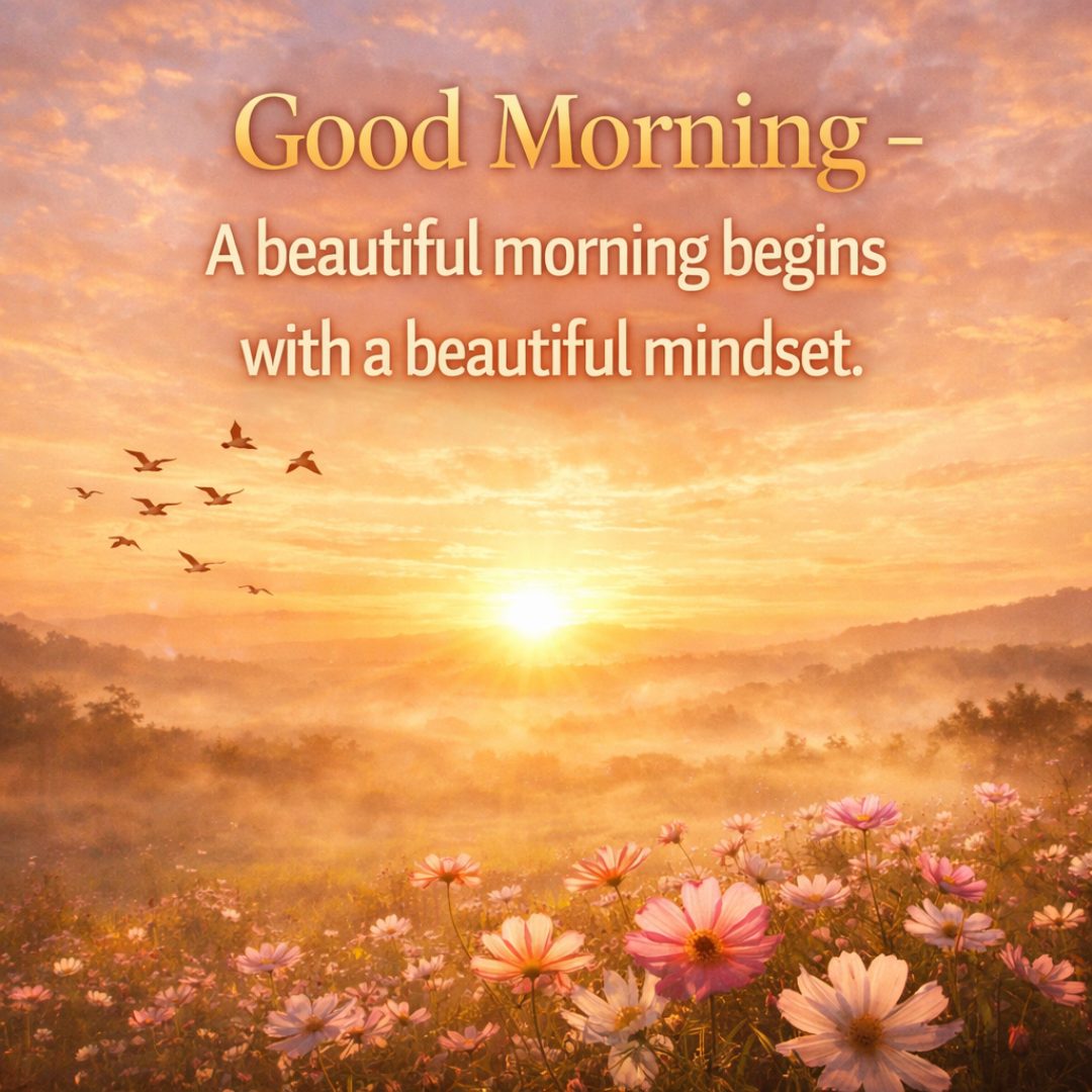 A beautiful morning begins with a beautiful mindset.